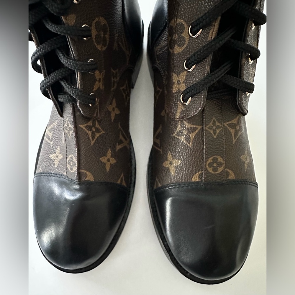 Louis Vuitton Brown and Black Monogram Boots - Picture 2 of 11